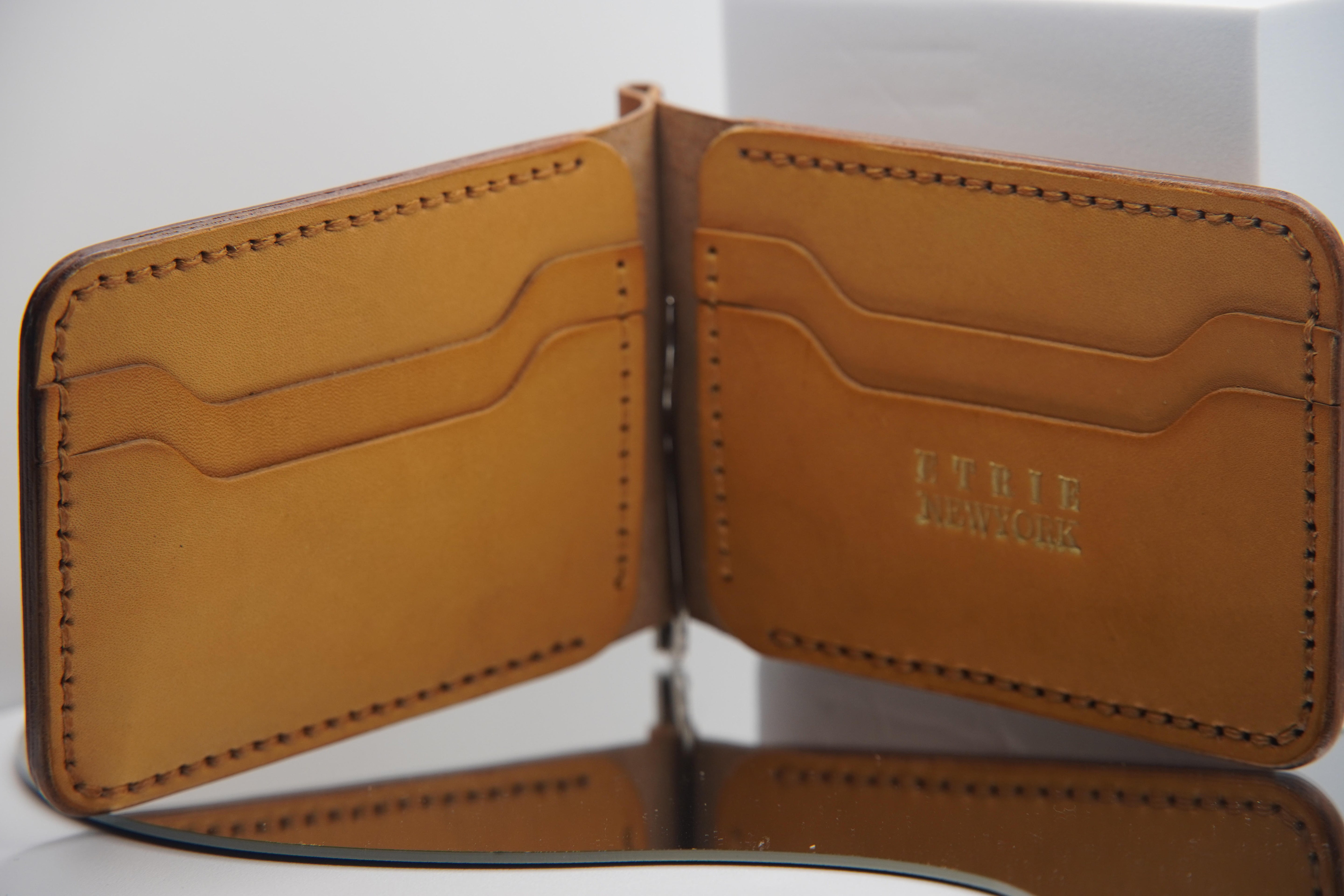 Handmade Rustic Leather Wallet with Money Clip – ETRIE Men's Collection