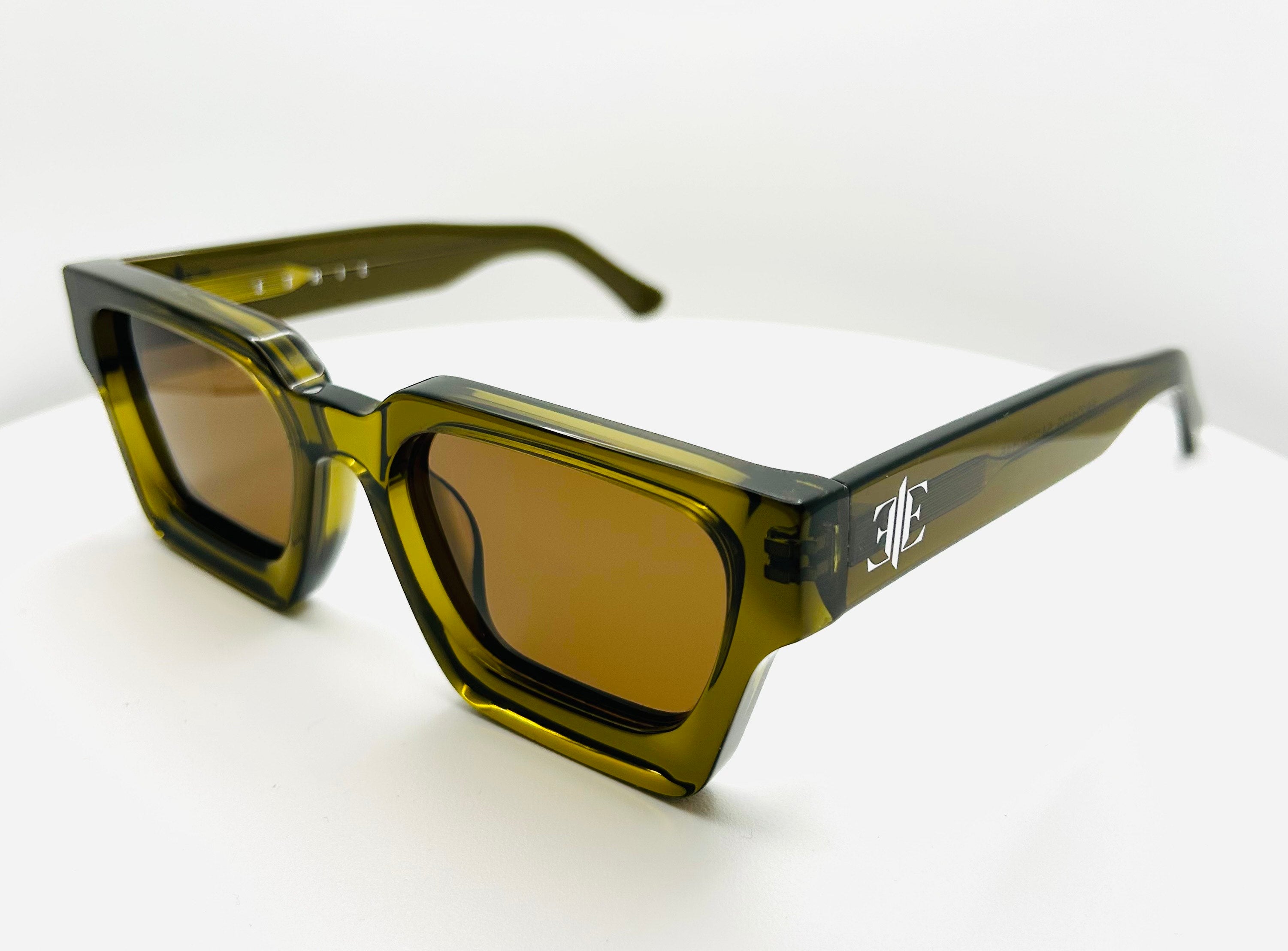 ETRIE Olive G Sunglasses – Bold Elegance in Olive Green color