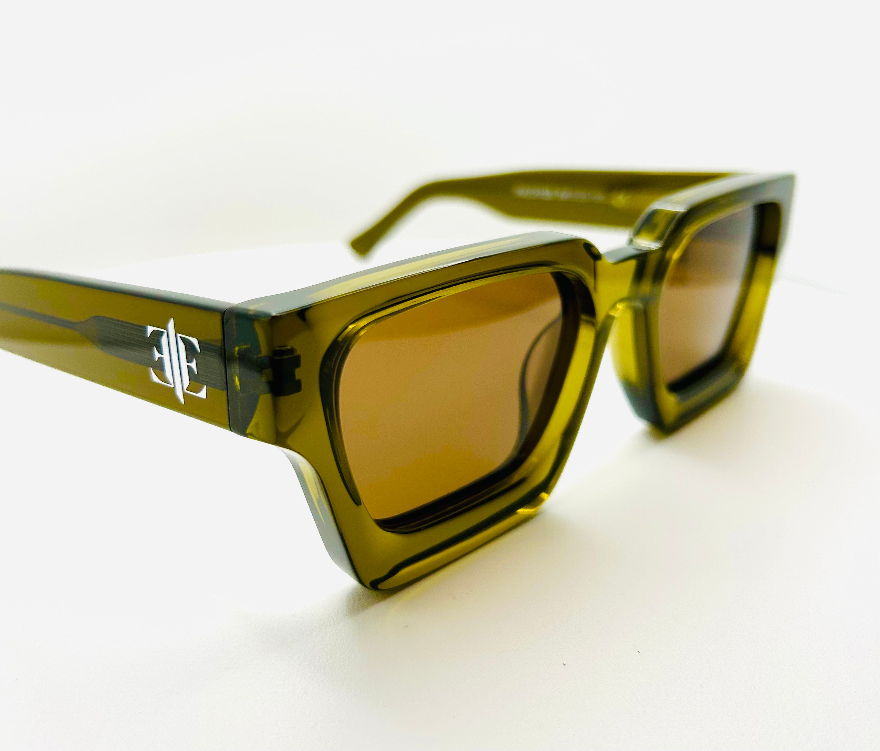 ETRIE Olive G Sunglasses – Bold Elegance in Olive Green color