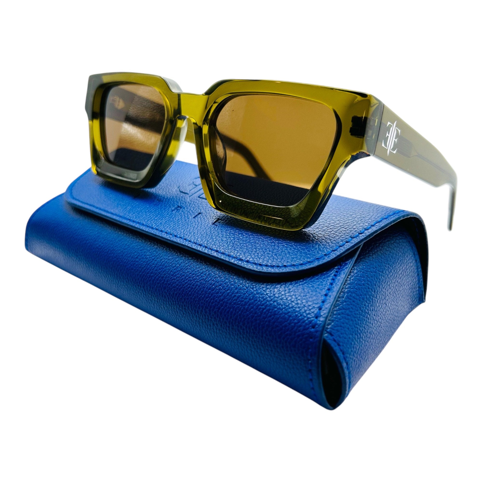 ETRIE Olive G Sunglasses – Bold Elegance in Olive Green color
