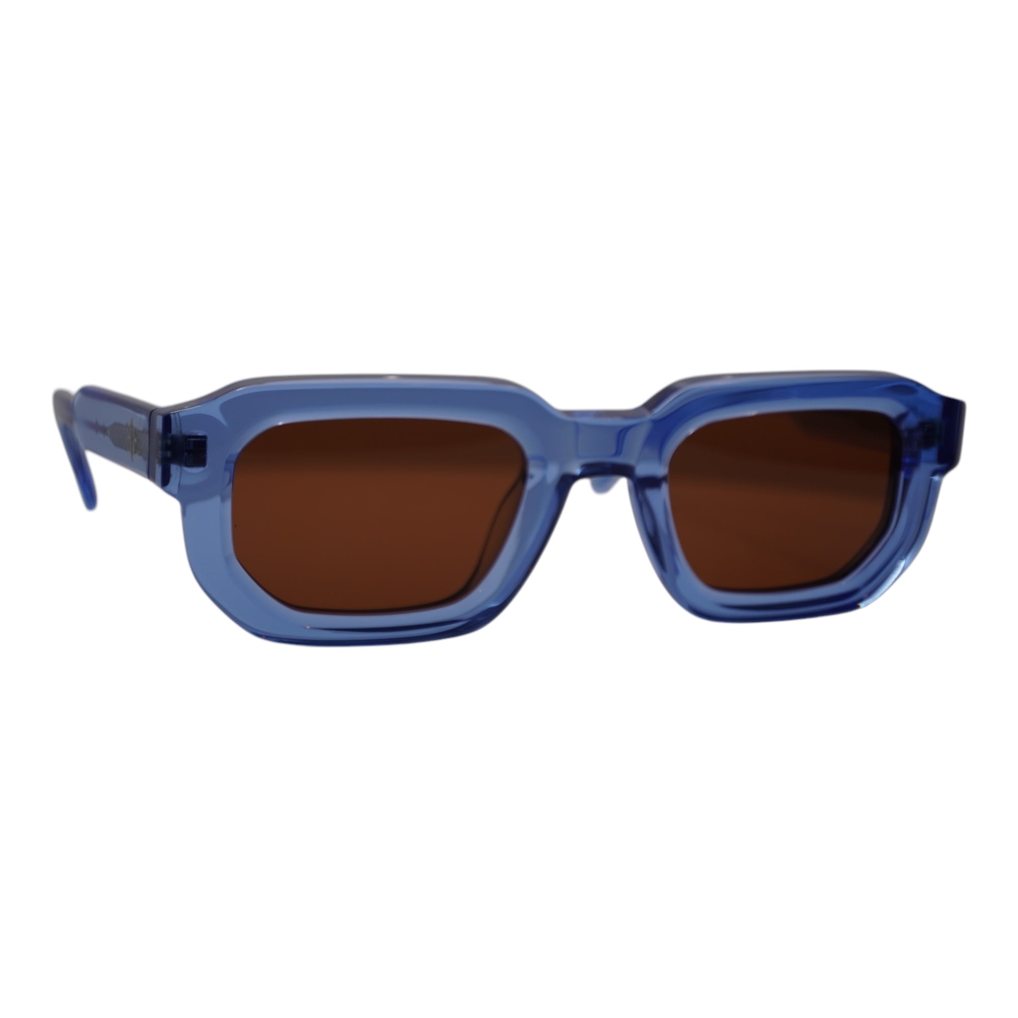 Bold Blue Square Frame Sunglasses – Retro-Inspired with Tinted Lenses
