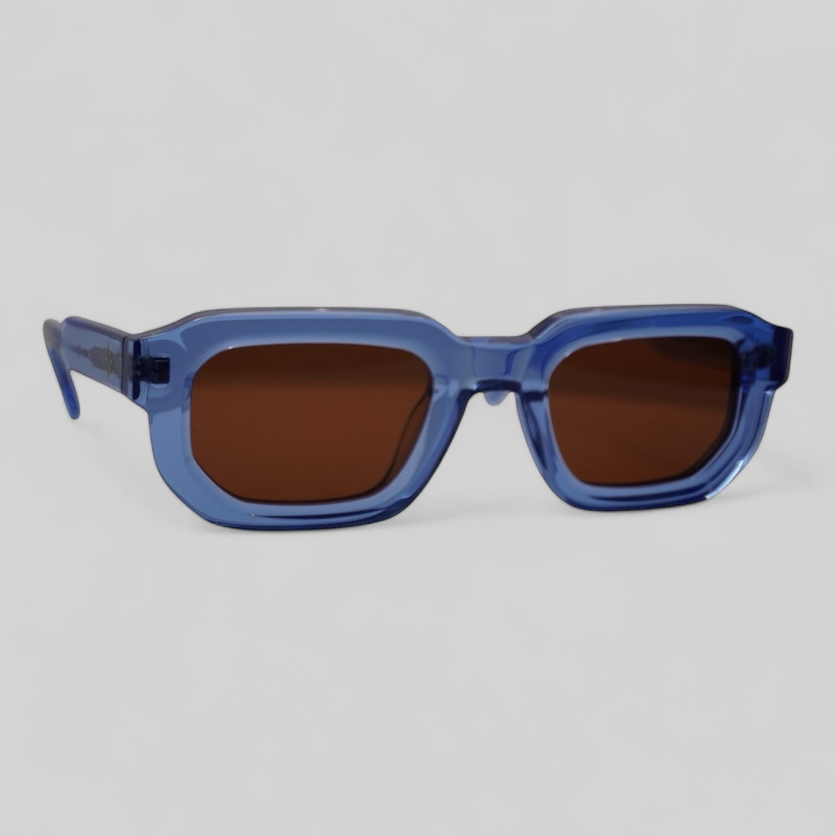 Bold Blue Square Sunglasses 0354 Retro Square Chunky Bold Flat Top Sunglasses – Purpose +  main image 3