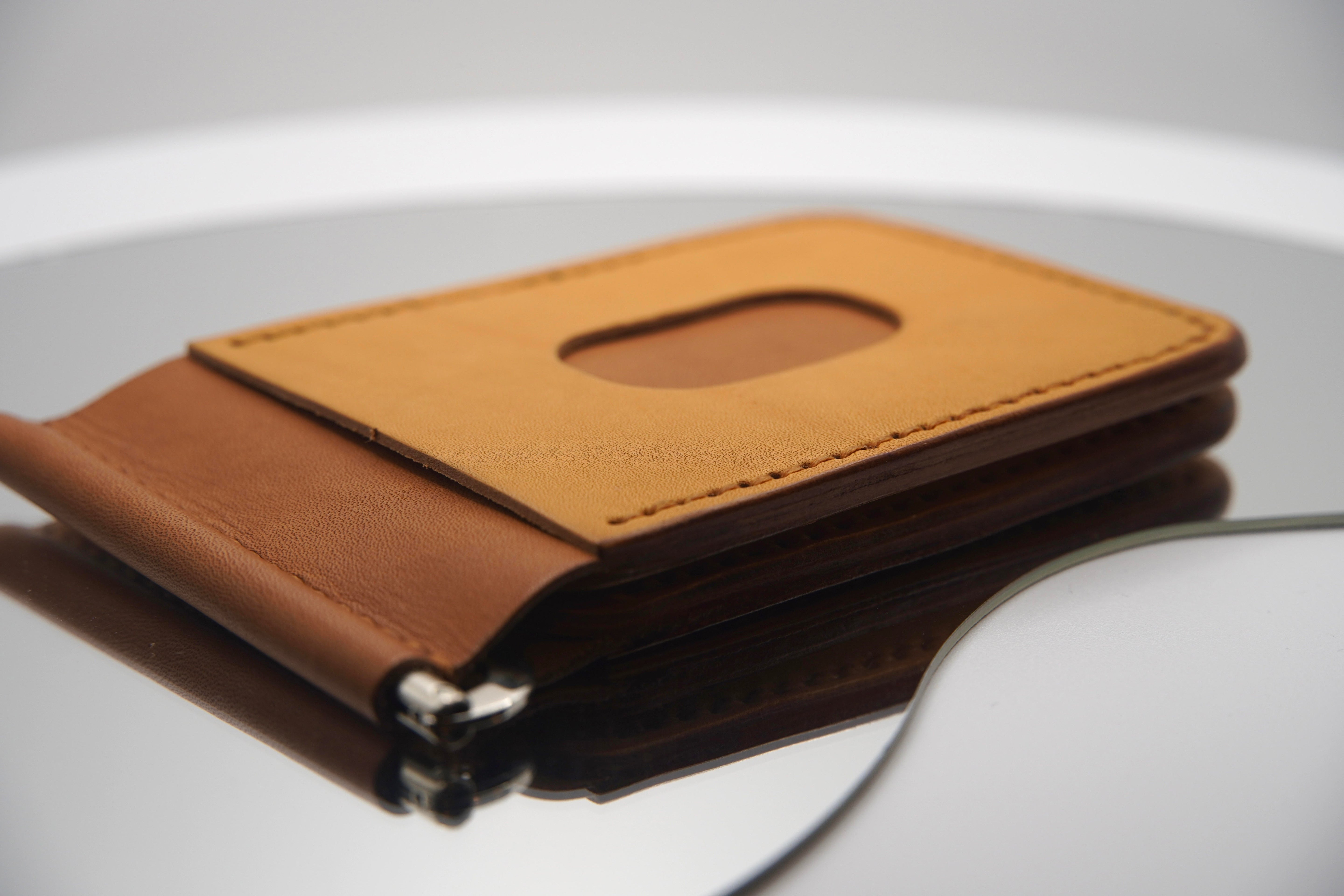Handmade Rustic Leather Wallet with Money Clip – ETRIE Men's Collection